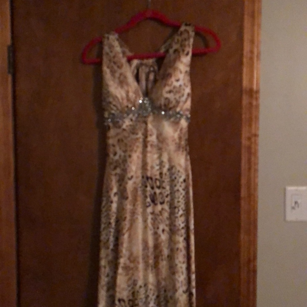 Beautiful leopard gown with train
